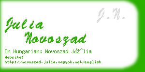 julia novoszad business card